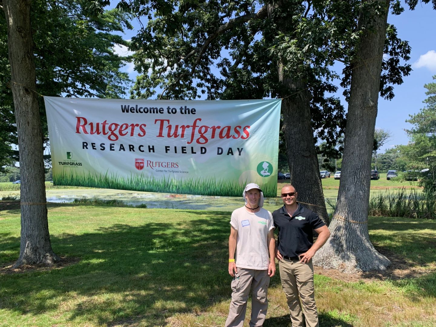 Ken and Austin attending Rutgers University&rsquo;s Turfgrass Field Day&mdash;where top-performing seed varieties are tested in real-world conditions. We stay current, so you don&rsquo;t have to guess.
